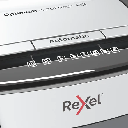 Rexel Optimum AutoFeed 45X Automatic Cross Cut Paper Shredder - Image 4