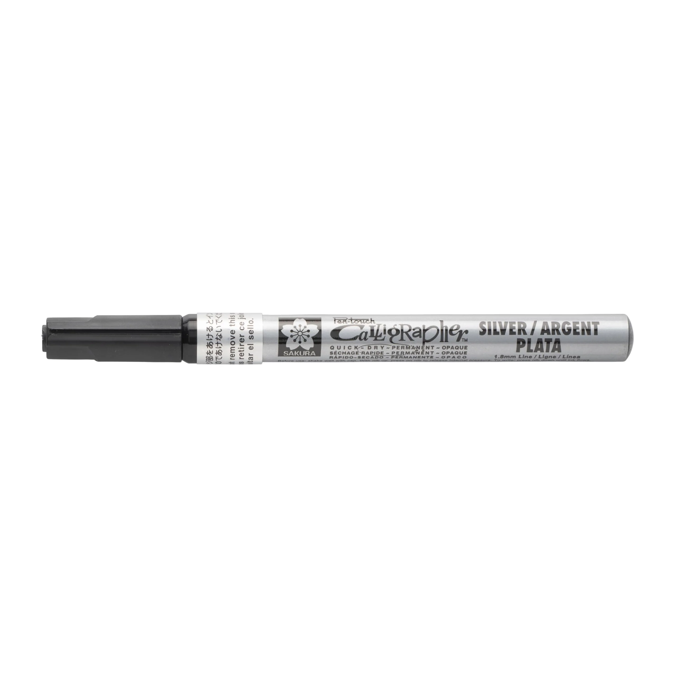 Sakura Pen-Touch Calligraph Medium Silver - Image 2