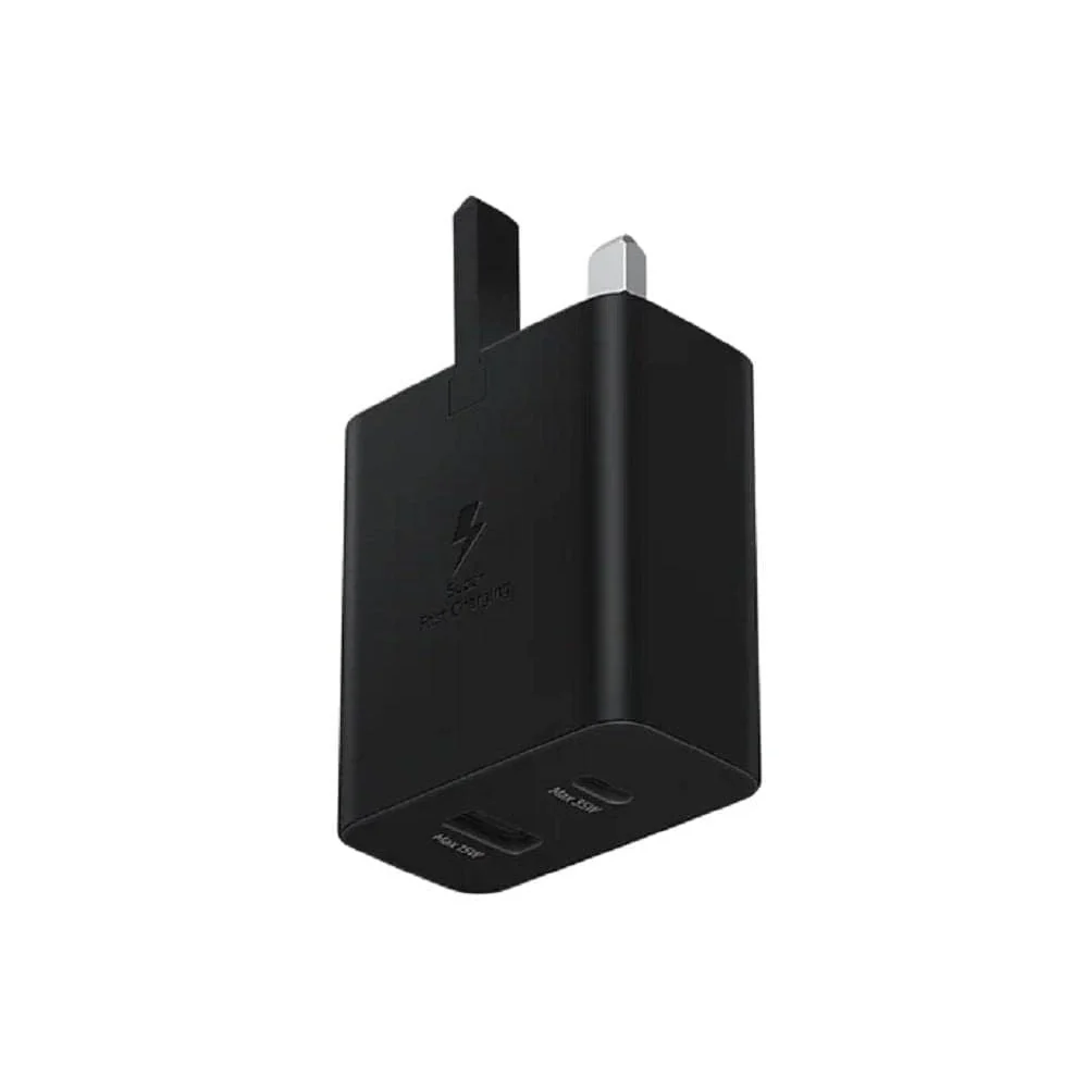 Samsung 35W PD Power Adapter Duo 1 x USB C & 1 x USB A Black UK Plug - Image 2