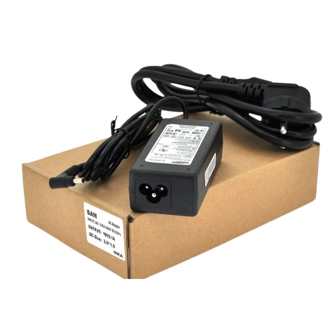 Samsung Laptop Charger with Power Cable – 40W 19V 2.1A (3.0×1.0mm)