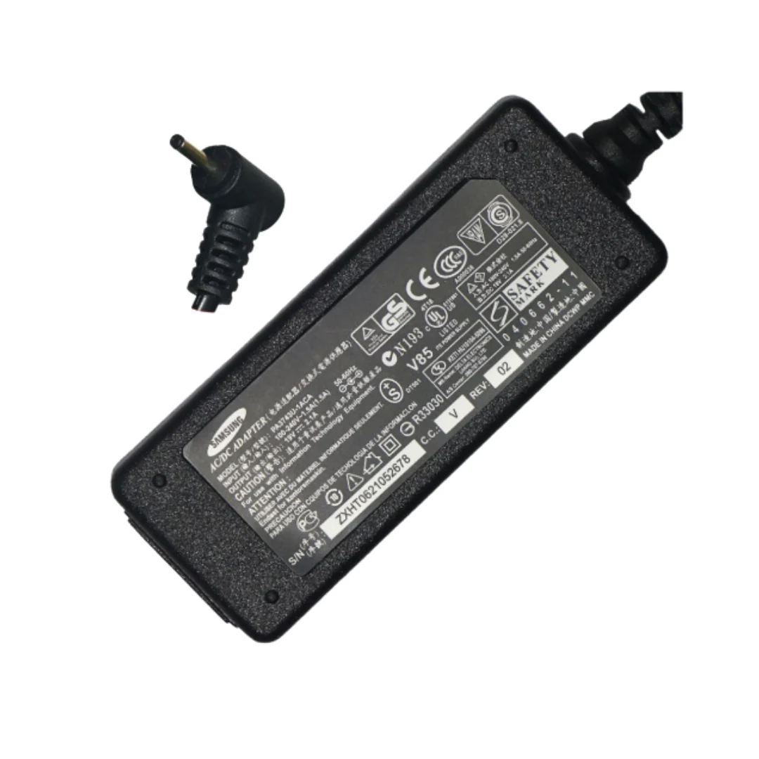Samsung Laptop Charger with Power Cable – 40W 19V 2.1A (3.0×1.0mm) - Image 3