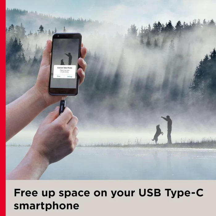 Sandisk Ultra Dual Drive Go Flash Drive – 128Gb/ 400Mb/S/ Usb 3.1 Gen 1/ Usb-C/ Black - Image 5