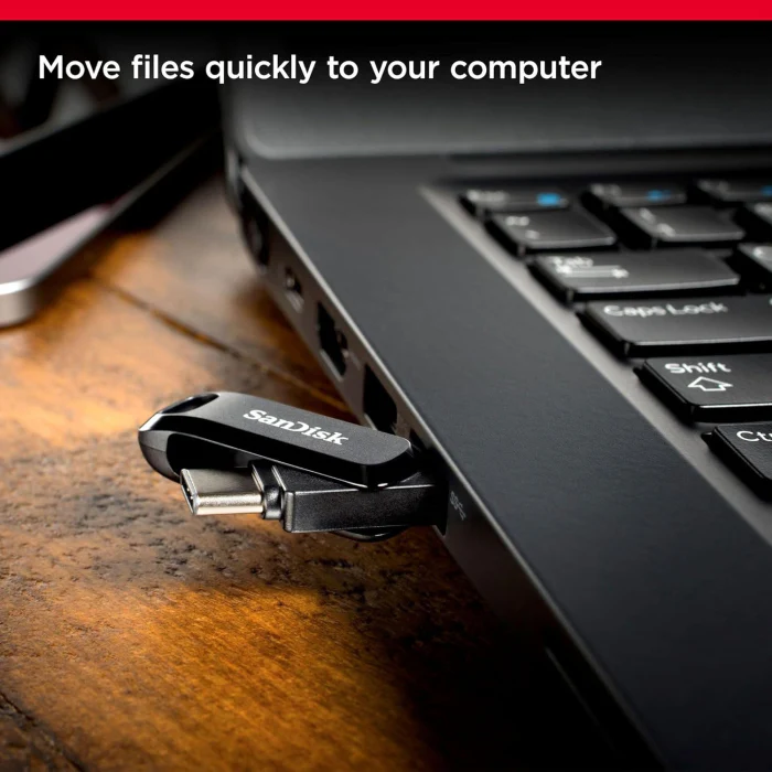 Sandisk Ultra Dual Drive Go Flash Drive – 128Gb/ 400Mb/S/ Usb 3.1 Gen 1/ Usb-C/ Black - Image 6