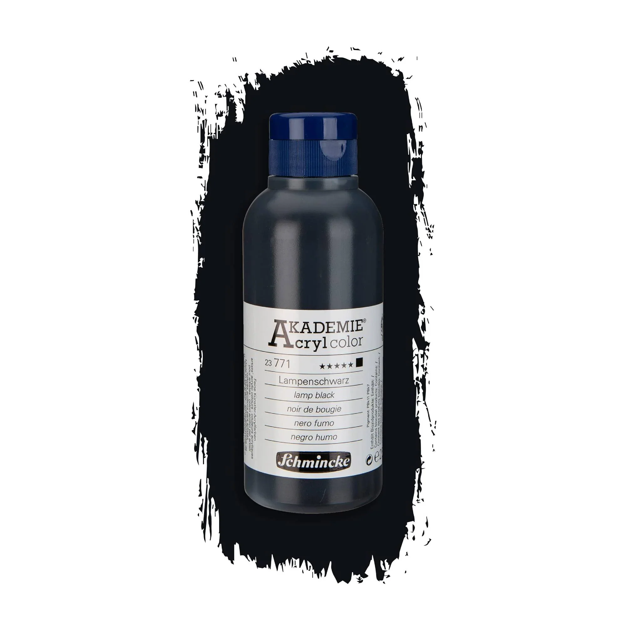 Schmincke - AKADEMIE Acrylic Color, Lamp Black (23771) 250ml