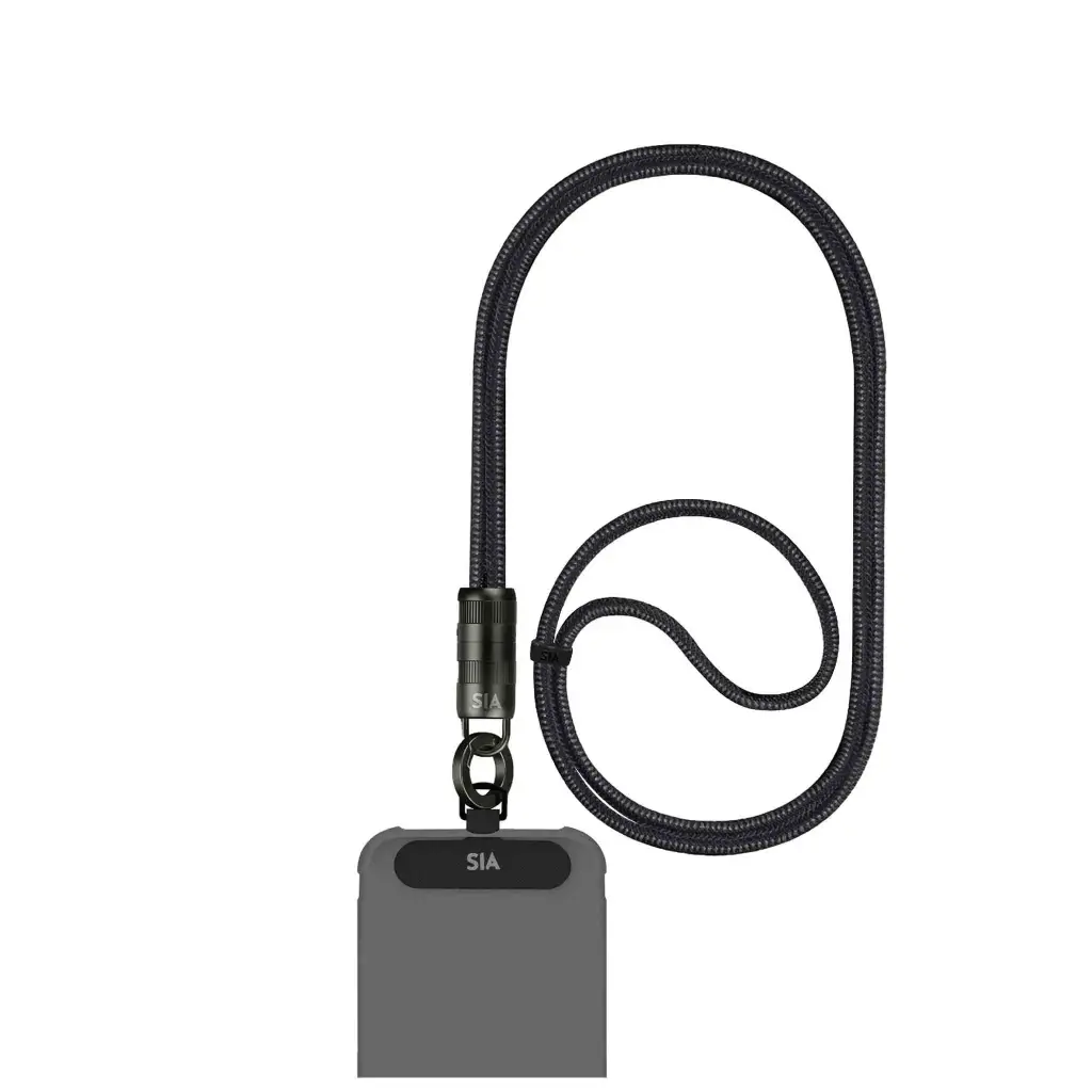 SIA Powerlink Fabric Braided Type C - Type C Lanyard Cable 60W 1.2M - Black