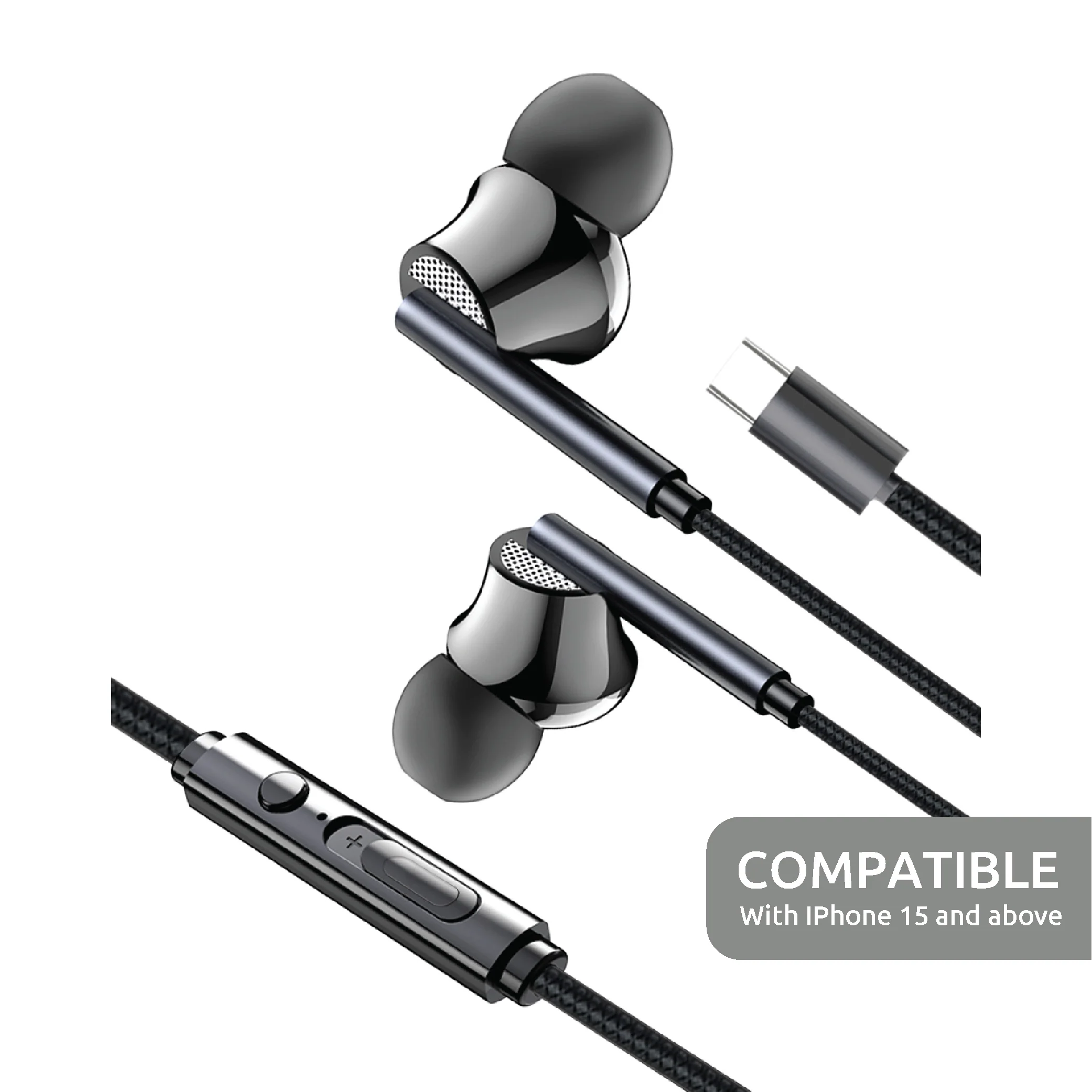 SIA Soundlink Type-C Wired Earbuds (SI-SL31BUD-BLK) - Image 4