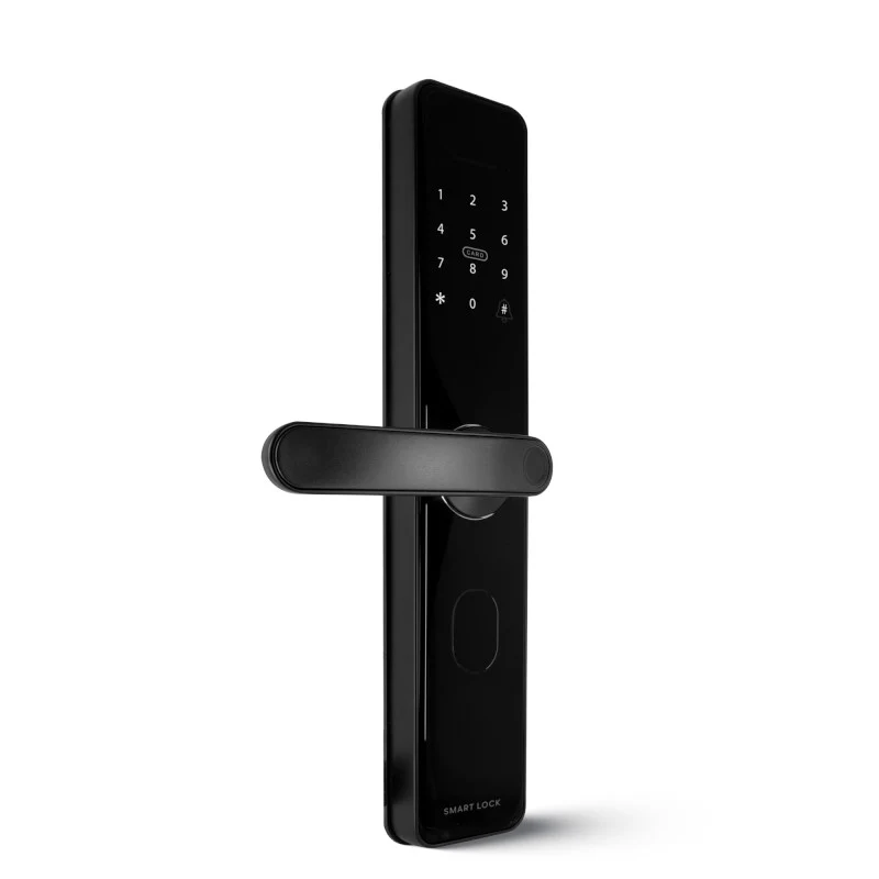 Smart Big Door Lock Wooden TTLock - black L-X3-TT-B - Image 3