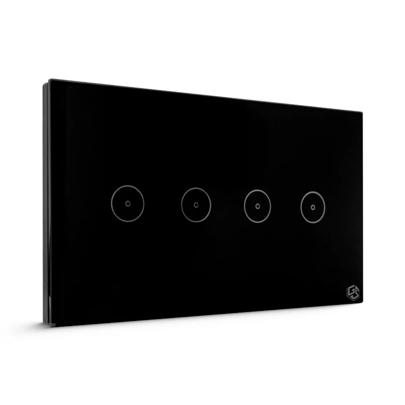 Smart Light Switch 4 Gang WiFi - Black - Image 2