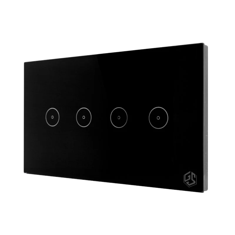Smart Light Switch 4 Gang WiFi - Black - Image 3