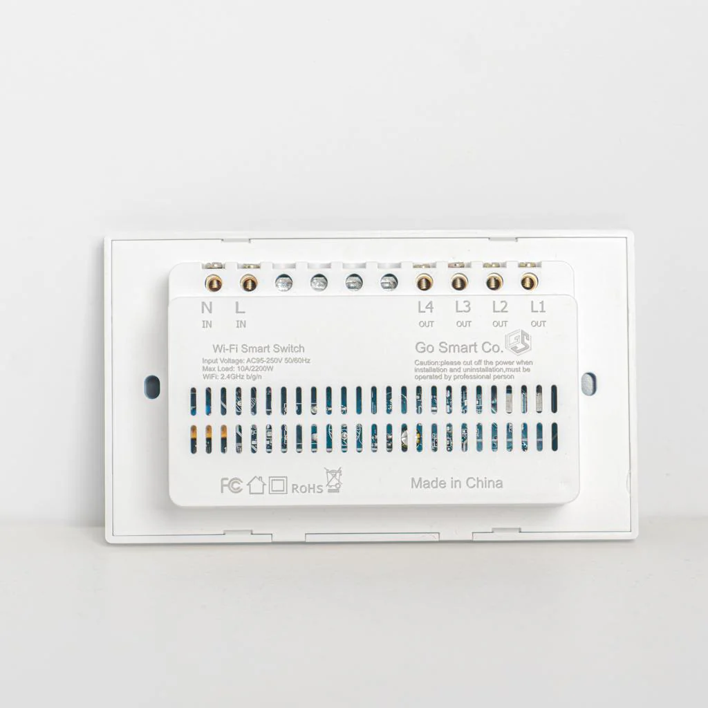 Smart Light Switch 4 Gang WiFi - White - Image 4