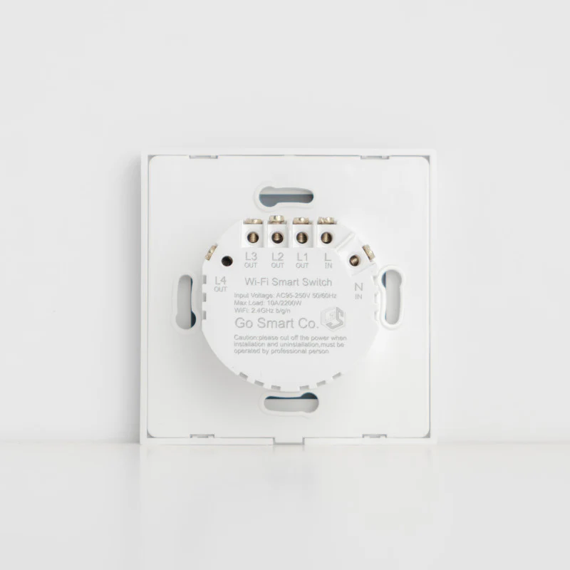 Smart Switch Light 4 Gang Small WIFi - White - Image 4