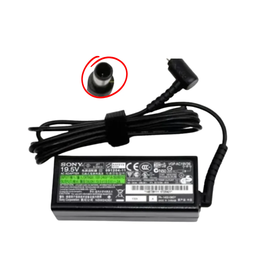 Sony Laptop Charger with Power Cable – 90W 19.5V-4.74A (6.0×4.4mm) - Image 2