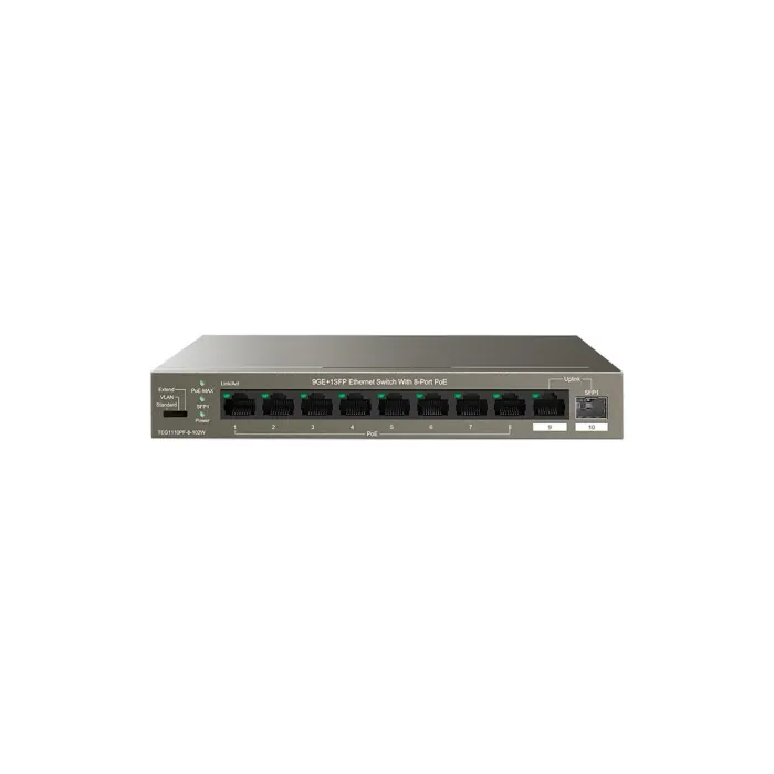 TENDA 9-Port Gigabit Desktop Switch with 8-Port PoE