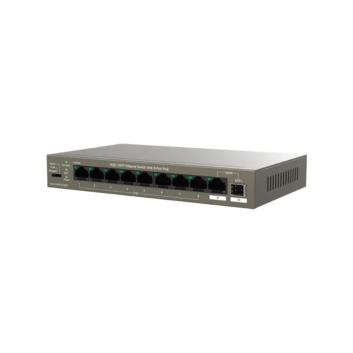 TENDA 9-Port Gigabit Desktop Switch with 8-Port PoE - Image 2