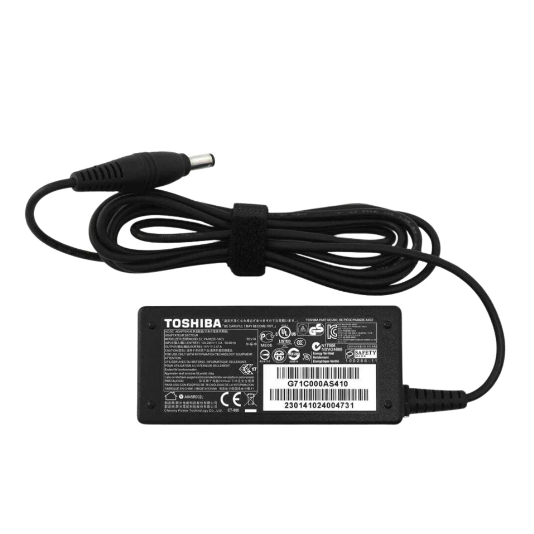 Toshiba Laptop Charger with Power Cable – 45W 19V-2.37A (5.5×2.5mm) - Image 2