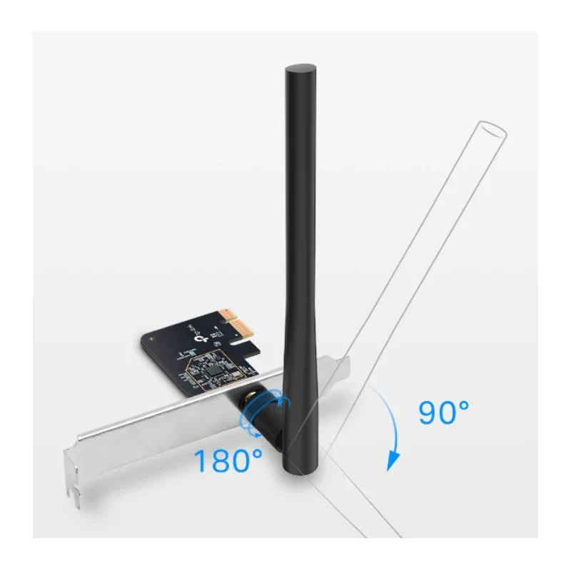 TP-LINK (Archer T2E) AC600 Wireless Dual Band PCI Express Adapter - 5GHz (433 Mbps) / PCI Express - Image 2