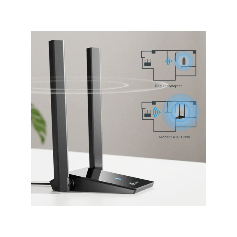 TP-Link Archer TX20U Plus AX1800 Dual Antennas High Gain Wireless USB Adapter - Image 4