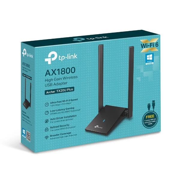 TP-Link Archer TX20U Plus AX1800 Dual Antennas High Gain Wireless USB Adapter - Image 6