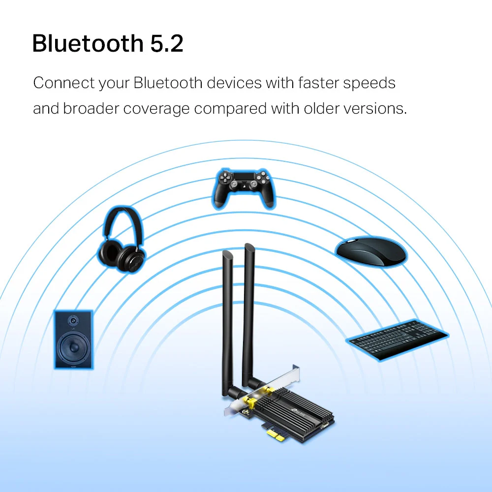 TP-Link (Archer TX50E) AX3000 Wi-Fi 6 Bluetooth 5.0 PCIe Adapter - 5GHz (2402 Mbps) / PCIe Adapter - Image 4