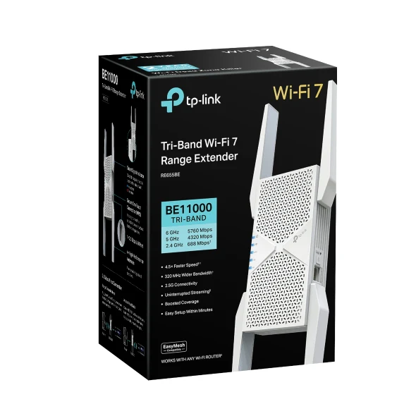 TP-Link BE11000 Tri-Band Wi-Fi 7 Range Extender - Image 6