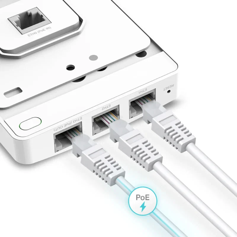 TP-Link (EAP235-Wall) Omada AC1200 Wireless MU-MIMO Gigabit Wall Plate Access Point - 5GHz (867Mbps) / Gigabit LAN - Image 3