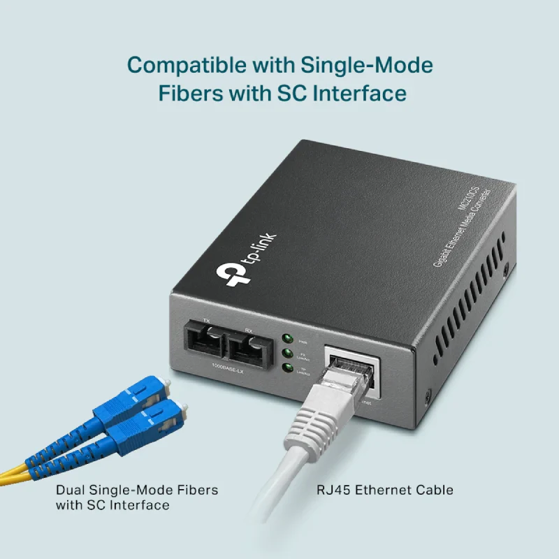 TP-Link (MC210CS) Gigabit Single-Mode Media Converter - UPC / LAN - Image 5