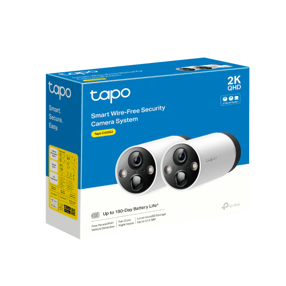 TP-Link Smart Wire-Free Security Camera System, 2-Camera System TAPO C420S2 - Image 7