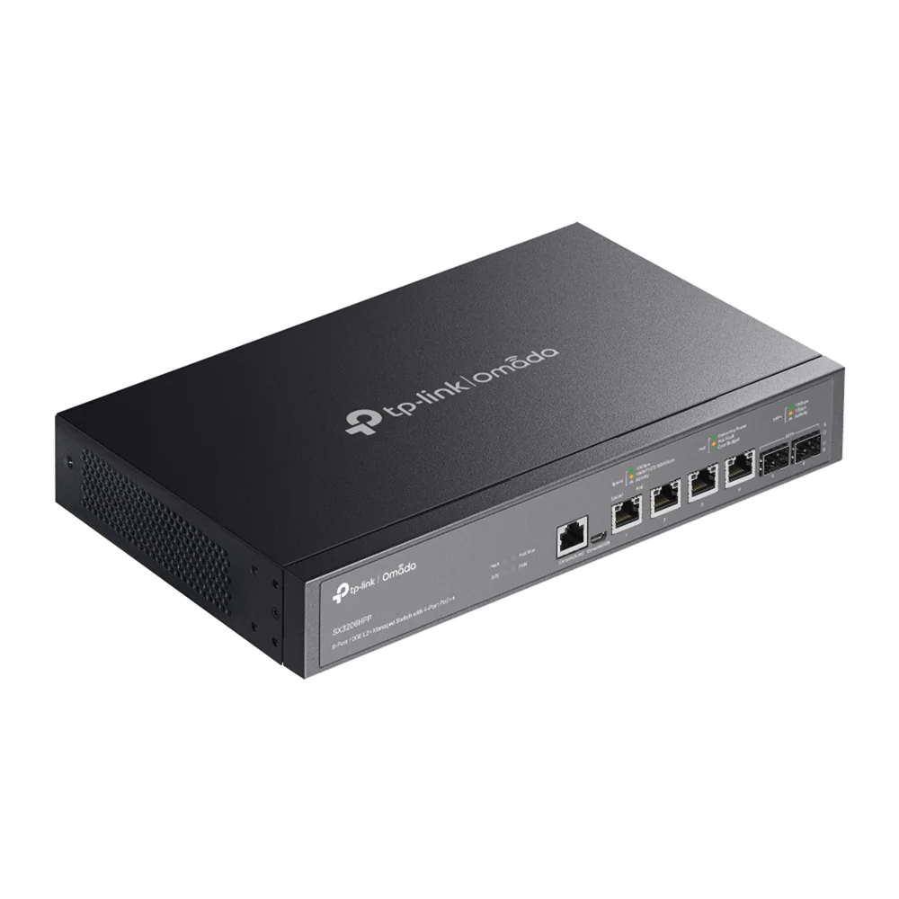 TP-Link SX3206HPP Omada 6-Port 10GE L2+ Managed Switch with 4-Port PoE++ - Image 3