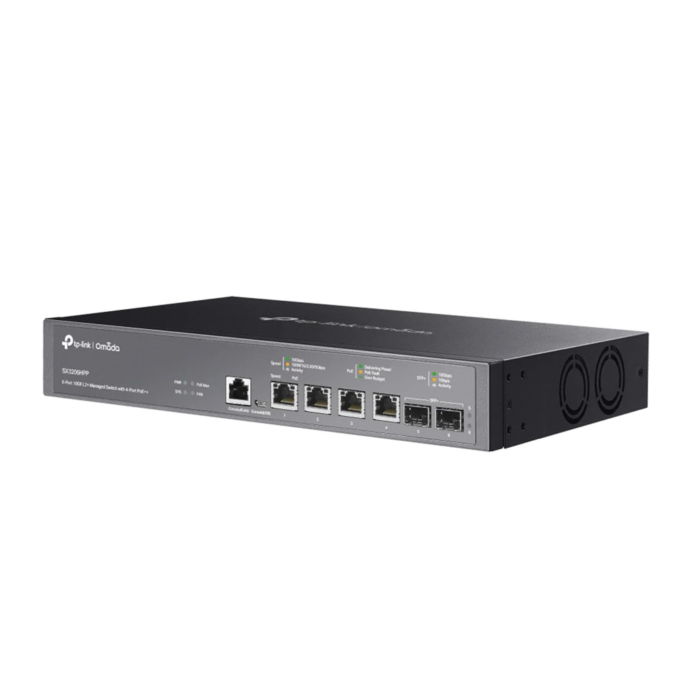 TP-Link SX3206HPP Omada 6-Port 10GE L2+ Managed Switch with 4-Port PoE++ - Image 4
