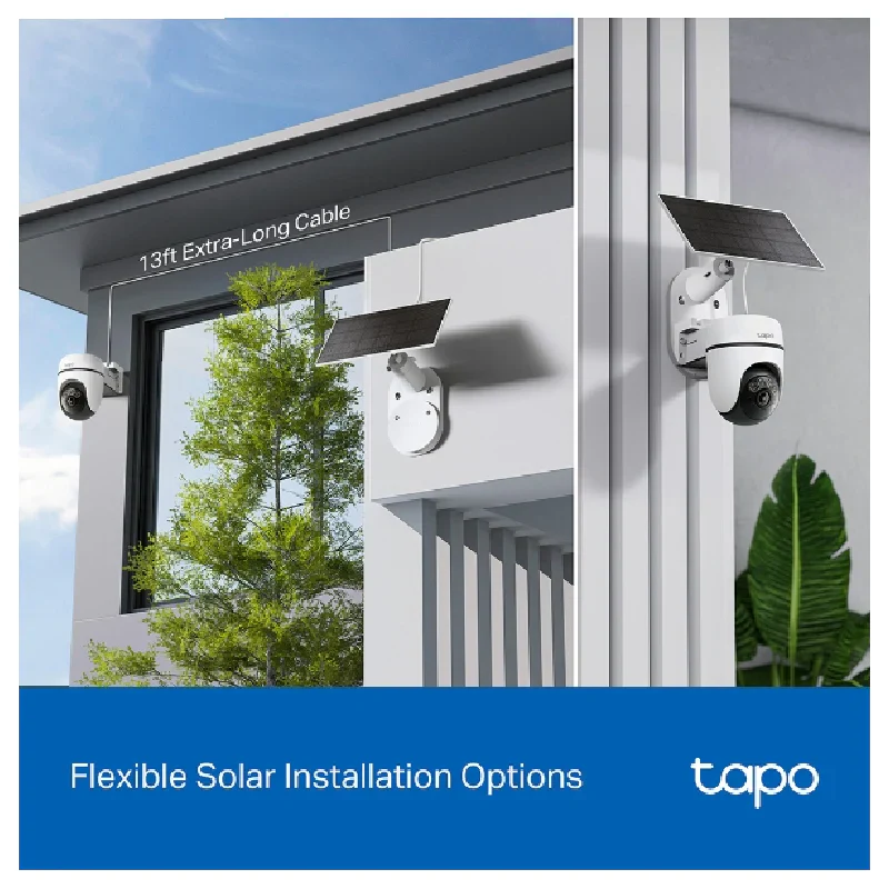 TP-Link (Tapo C610 KIT) Solar-Powered Pan/Tilt Security Camera Kit - 2304 × 1296 / 2.4 GHz - White - Image 5