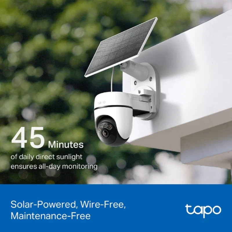 TP-Link (Tapo C610 KIT) Solar-Powered Pan/Tilt Security Camera Kit - 2304 × 1296 / 2.4 GHz - White - Image 6