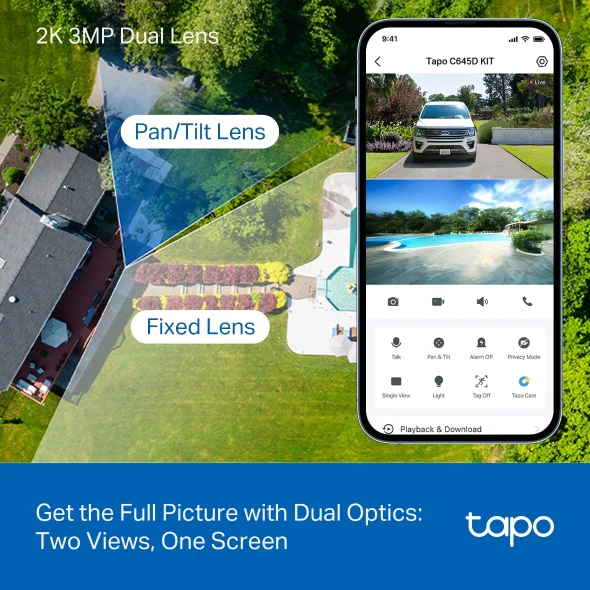 TP-Link Tapo C645D KIT Solar-Powered Dual-Lens Pan/Tilt Security Camera Kit - Image 3