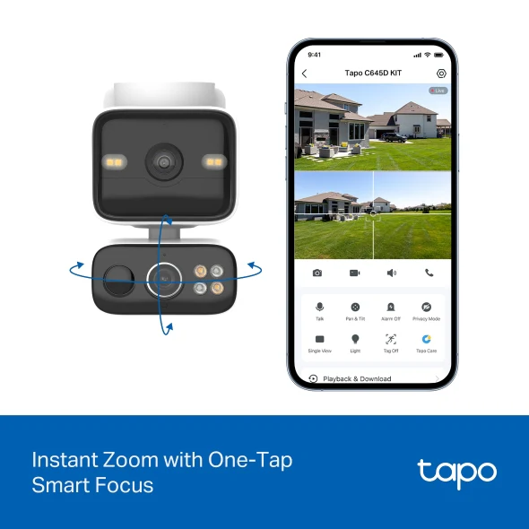 TP-Link Tapo C645D KIT Solar-Powered Dual-Lens Pan/Tilt Security Camera Kit - Image 8