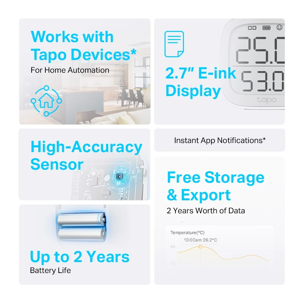 TP-Link Tapo T315 Smart Temperature & Humidity Monitor - Image 5