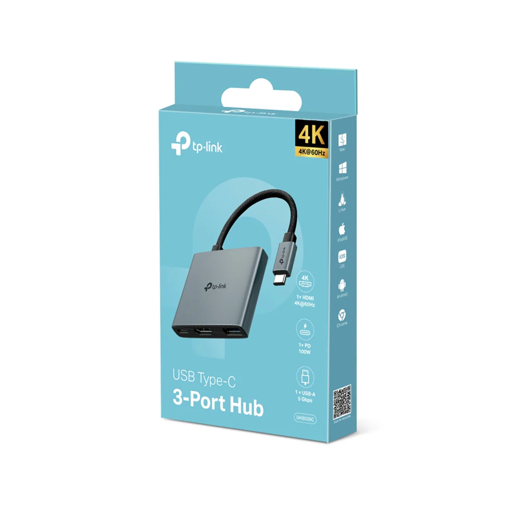 TP-Link UH3020C USB-C 3 in 1 Hub HDMI 4K @60Hz - Image 5