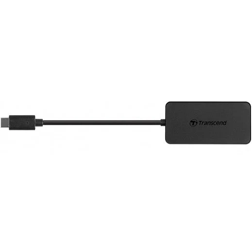 Transcend 4 Port USB-A Hub USB C - Black - Image 2