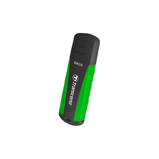 Transcend 64GB JetFlash 810 USB 3.1 Gen 1 Flash Drive Rugged Rubber Design Up to 90MB/s Speed - Green - Image 3
