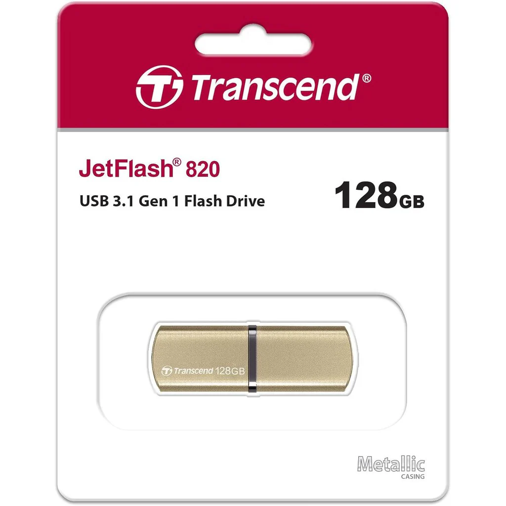 Transcend JF820G 128Gb USB 3.1 Gen 1, Drive, Metallic Gold (TS128GJF820G) - Image 4