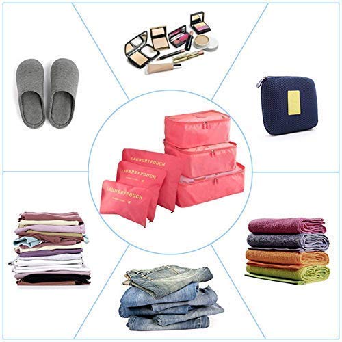 Travel Laundry Pouch 6Pcs Set - Black - Image 4