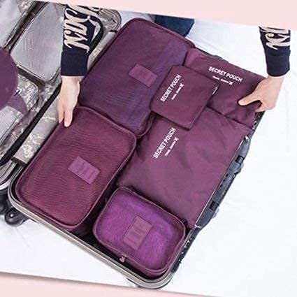 Travel Laundry Pouch 6Pcs Set - Black - Image 6