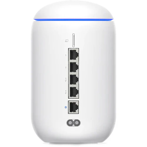 Ubiquiti UDR Desktop UniFi Cloud Gateway with an integrated WiFi 6 access point and PoE switch