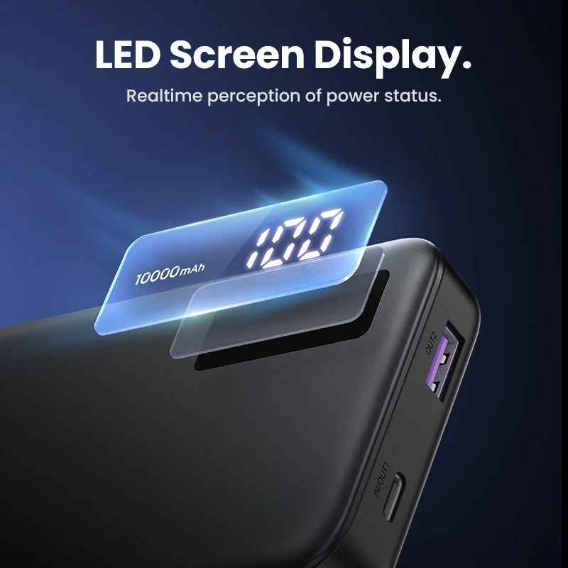 UGREEN 10000mAh PD-20W Two-way Fast Charging Power Bank Black PB311 - Image 5