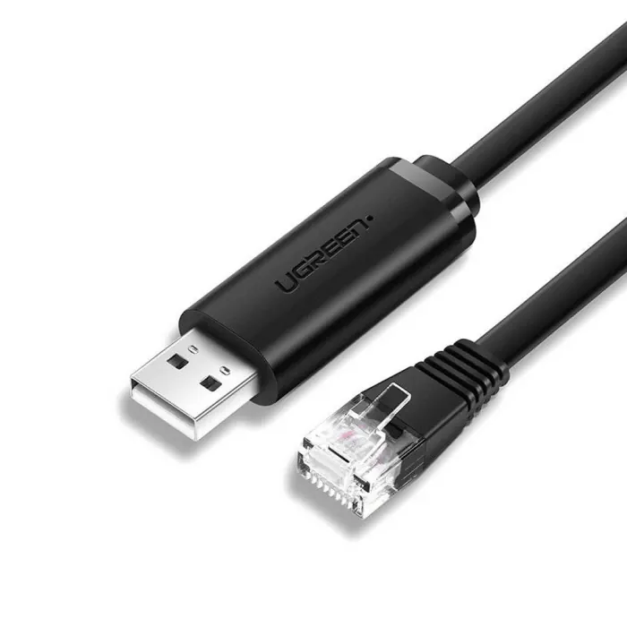 UGreen CM204 USB to RJ45 Console Cable 1.5m - Black
