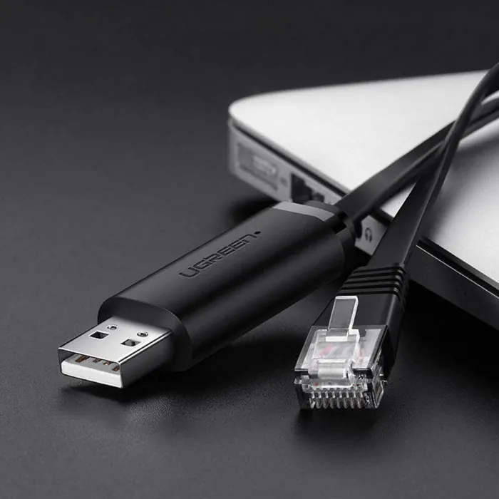 UGreen CM204 USB to RJ45 Console Cable 1.5m - Black - Image 2