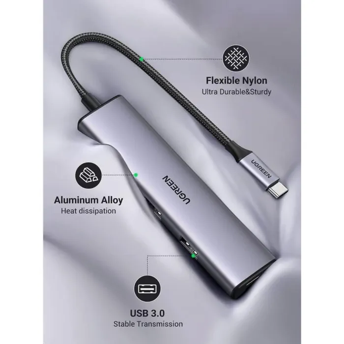 UGreen CM473 Four Port USB 3.0 Expansion Hub - Image 3