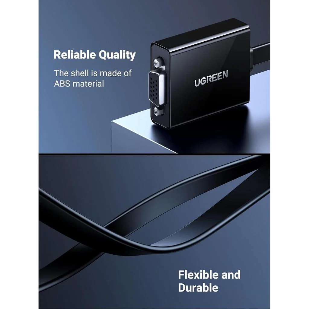 UGREEN HDMI To VGA+3.5mm Audio Converter 25CM - MM103 - Image 4