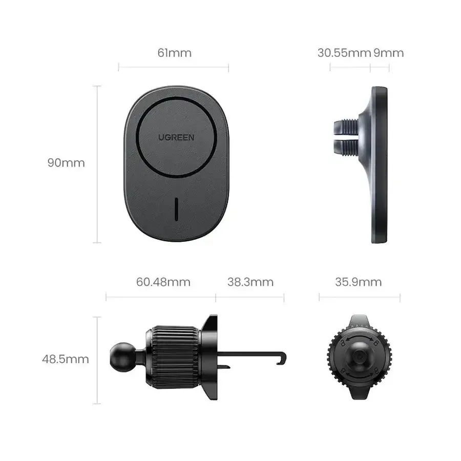 UGREEN Magnetic Car Wireless Charger 15W Black CD345