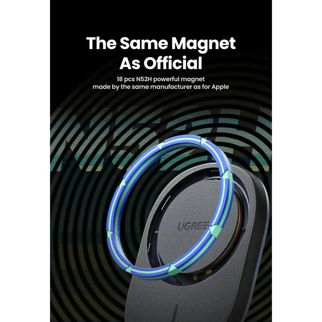 UGREEN Magnetic Car Wireless Charger 15W Black CD345 - Image 3