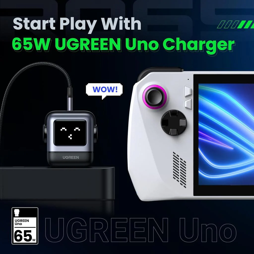 UGREEN Nexode RG 65W 3-Port GaN Fast Charger UK Grey - CD361 - Image 2