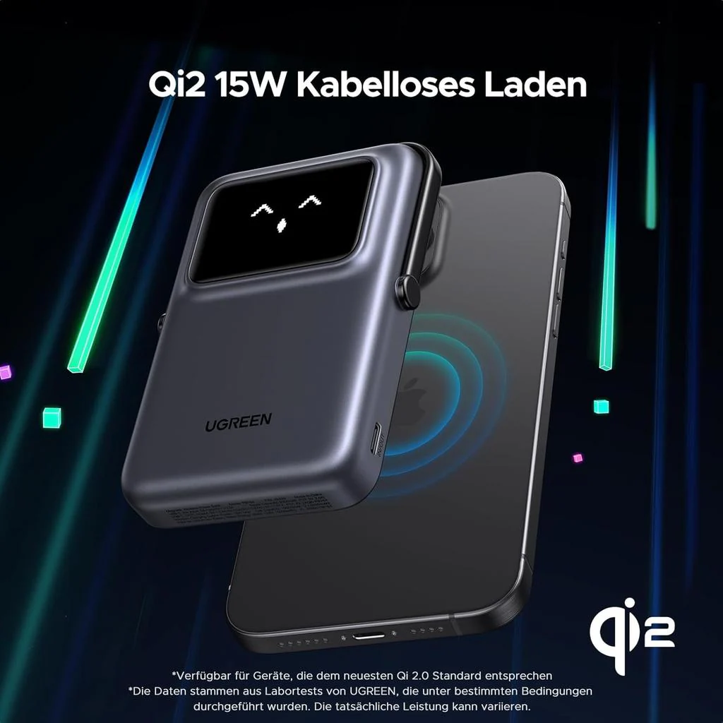 UGREEN Uno Magnetic Wireless Power Bank 10000mAh 15W PB764 - Image 2